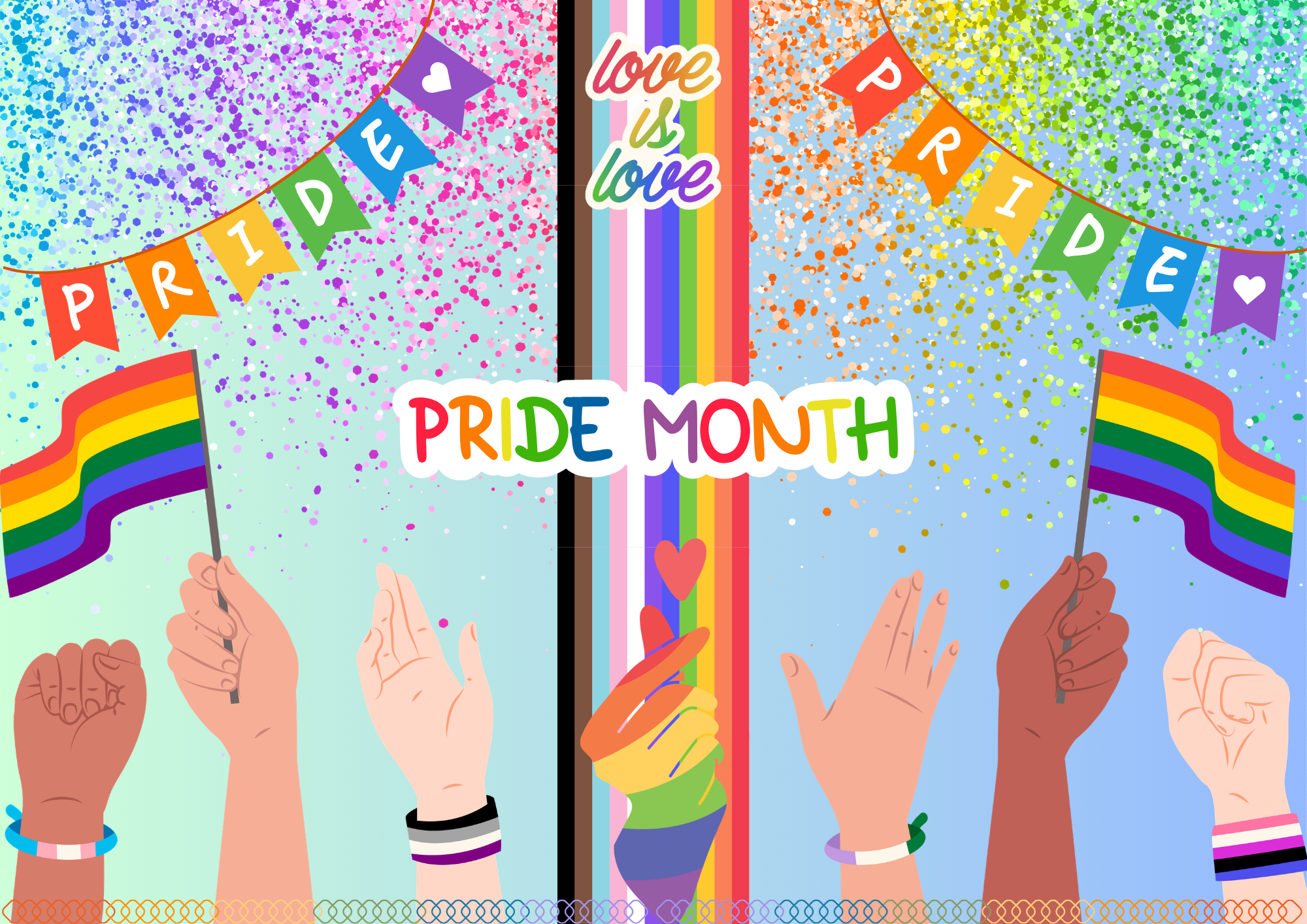 Affiche horizontale Pride
